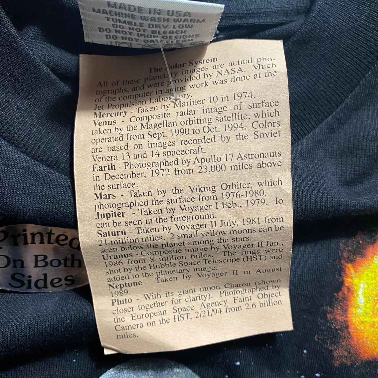 NOS vintage 1995’s print tee “the solar system” (2)