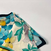 LEONARD FASHION レオナール ファッション 花柄 フレンチスリーブ ワンピース L/ネイビー系 レディース