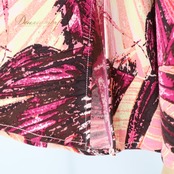 社交ダンス 衣装 チャコット Chacott ツーピース セットアップ ピンク レッスン パーティ 発表会 柄 模様 トップス スカート パープル系 ピンク系 日本製 フェスティバル おしゃれ ワンピース かわいい 伸縮性 衣装セット スリット 大人用 レディース ブランド 女性用 軽量 パーティ ドレス コスチューム