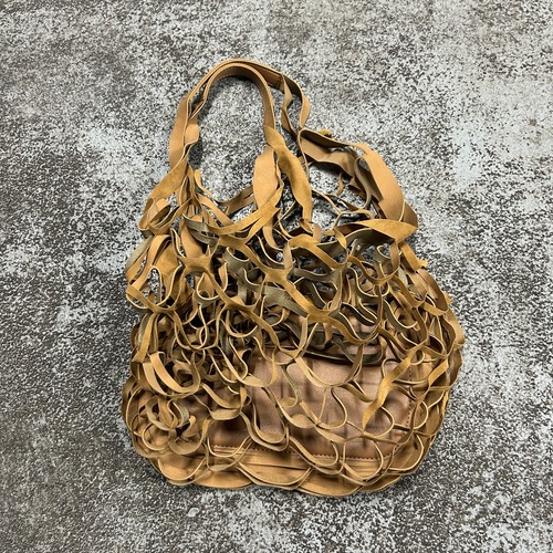 OLD mesh design LEATHER bag