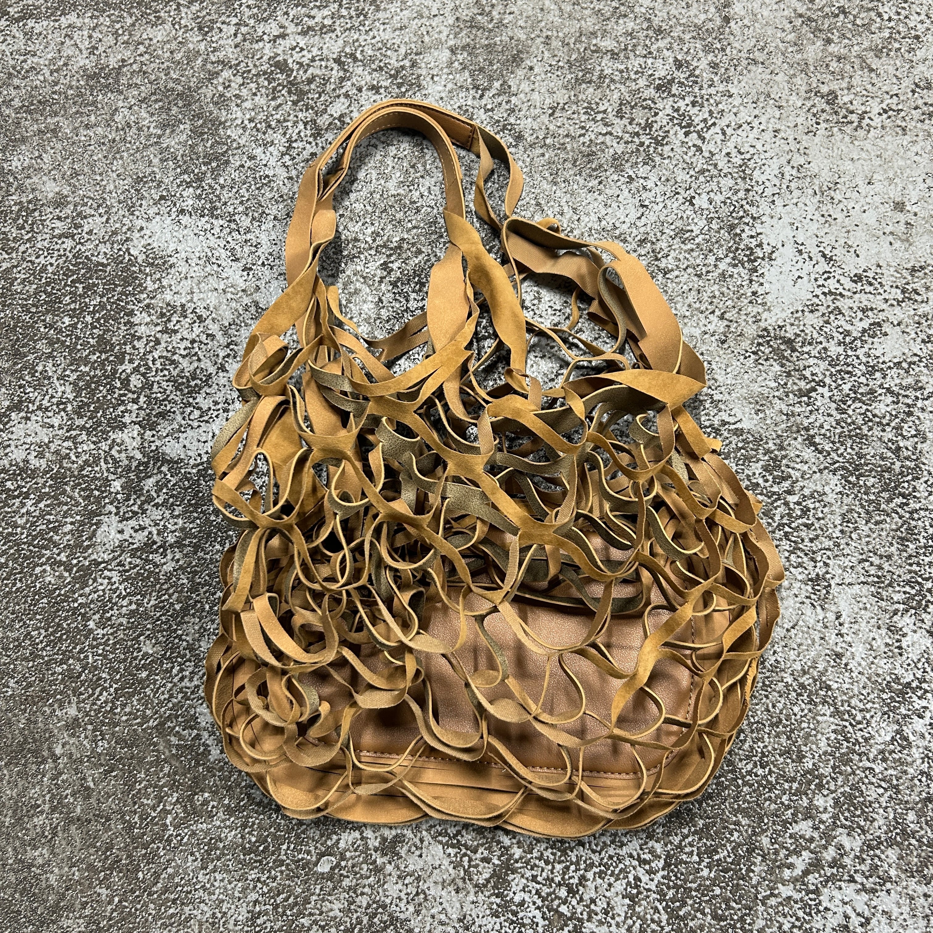 OLD mesh design LEATHER bag
