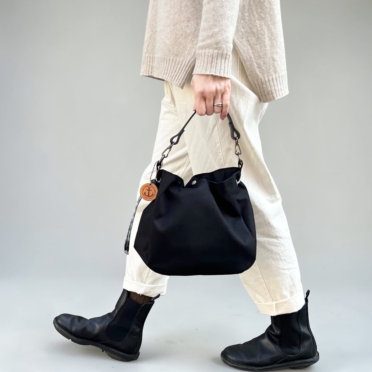 <即納商品>BALON mini:ブラック×ブラック(CORDURA 撥水加工ナイロン素材バッグ)
