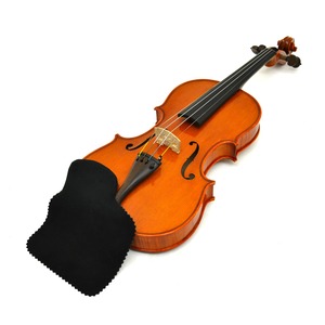 セーム革製ヴァイオリン用あご当てカバー　ブラック/ブラウン