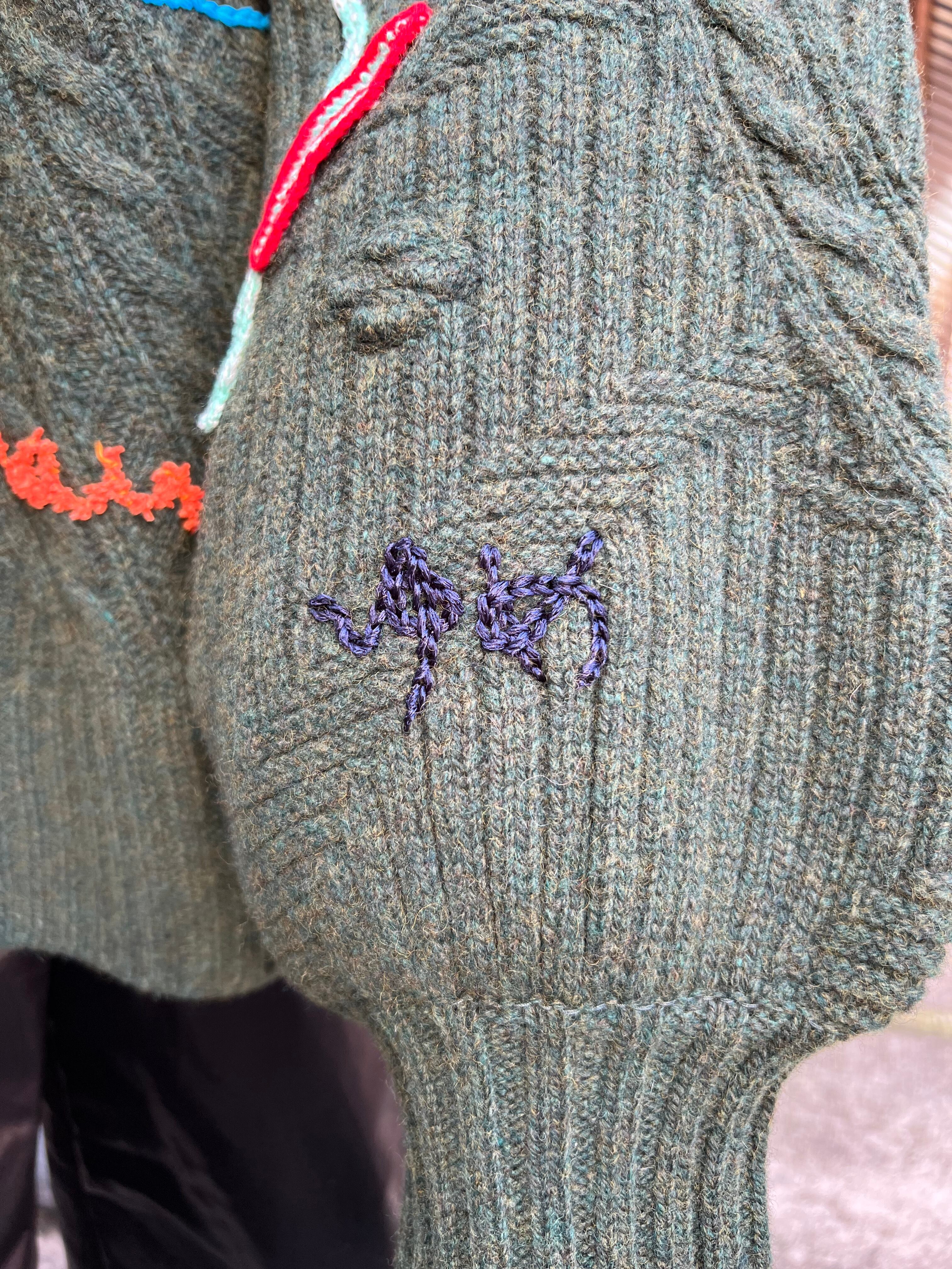 22AW】Mame Kurogouchi マメクロゴウチ / Cable Knit Pullover with 