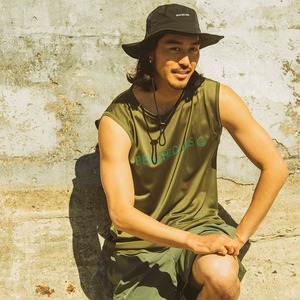 BEACHED DAYS ロゴ メッシュタンクトップ