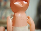 オープンマウスの双子ドール　2体セット　ジャパンセルロイド（へこみ・穴あり） 画像9
