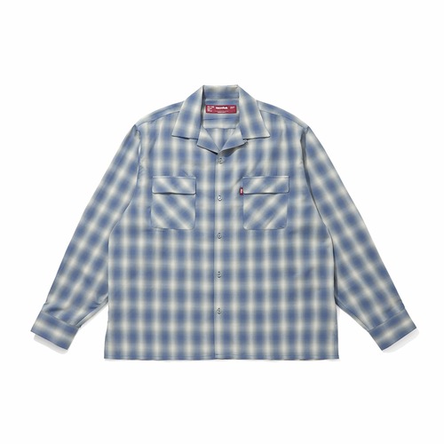 オンブレーチェックシャツ / HIDEANDSEEK(ハイドアンドシーク) / OMBRE CHECK L/S SHIRT(26AW)(BLUE)(HS-070326)