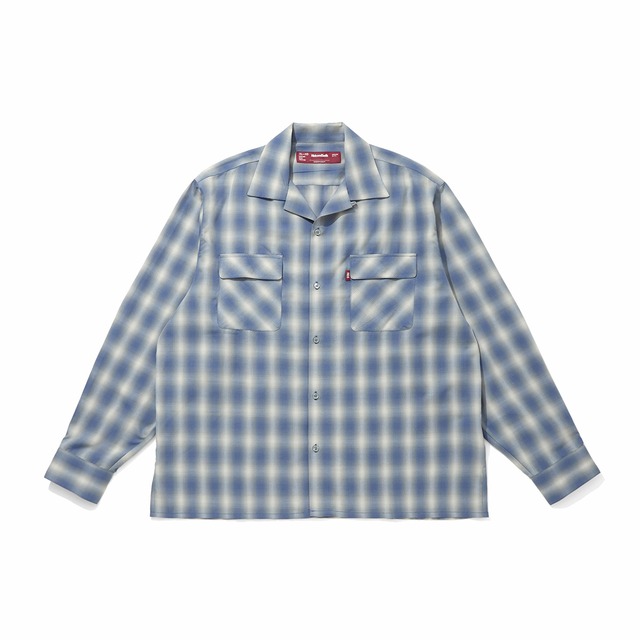 オンブレーチェックシャツ / HIDEANDSEEK(ハイドアンドシーク) / OMBRE CHECK L/S SHIRT(26AW)(BLUE)(HS-070326)