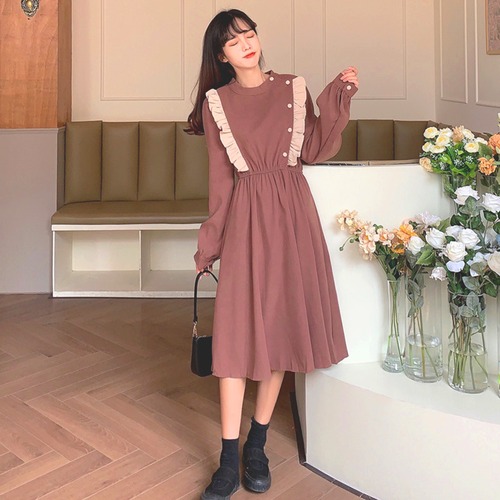 ✞ ラウンドネック★スリーブ長袖♡ ロング スウィート ✞ゴスロリ SM ミリ 甘ロリ クラロリ 和ロリ エレガント 黒ロリ 姫ロリ 華ロリ BB-BB47295607602