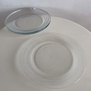 90s clear glass plate