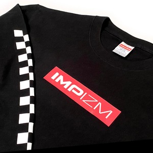 Tシャツ ロングスリーブ  チェッカー『IMPIZM』／Black