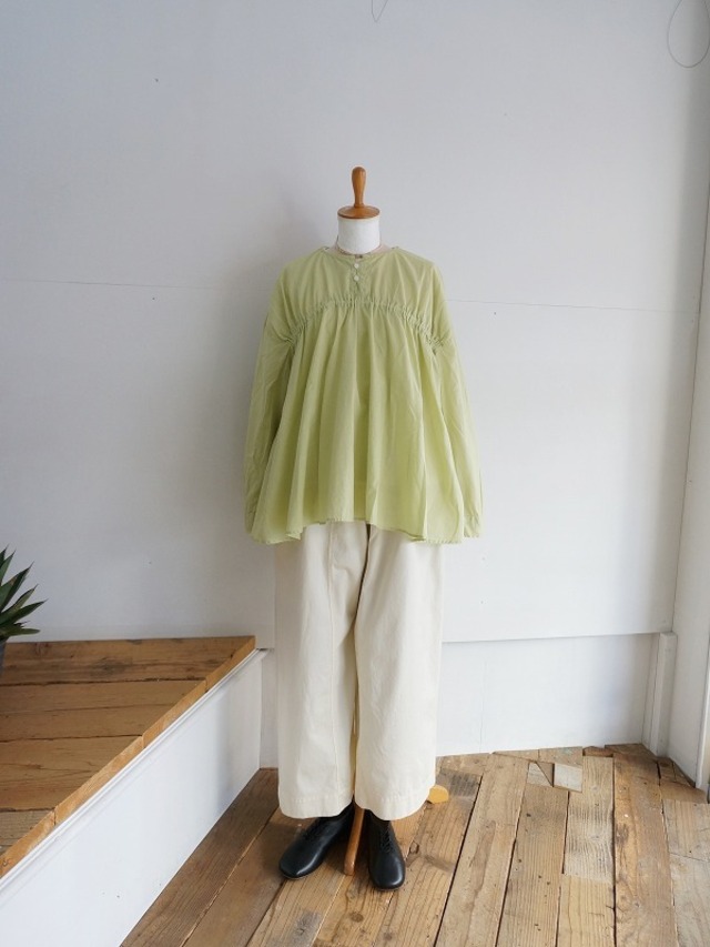 grin　ガーゼボイル シャーリングプルオーバー