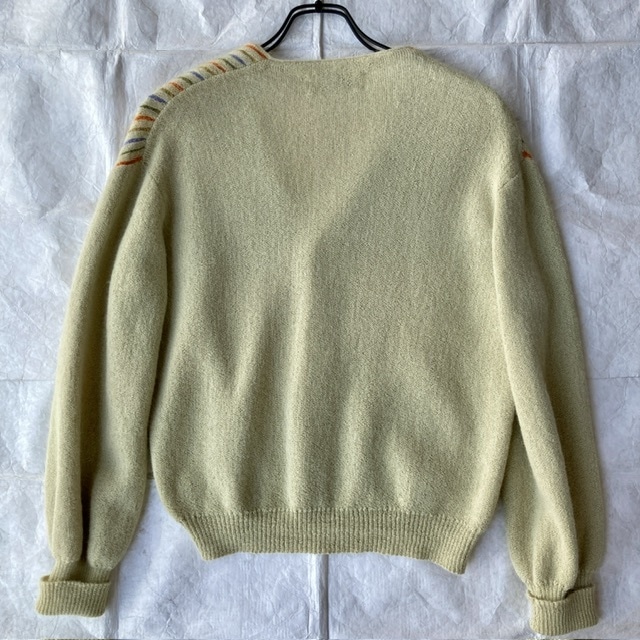 LEMMERMAYER カーディガン 60s〜70s アルパカ100% クリーム オーストリア製 ヴィンテージ古着 画像5