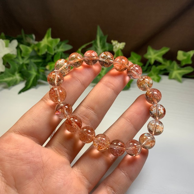 オレンジレピドクロサイトインクォーツ・ブレスレット