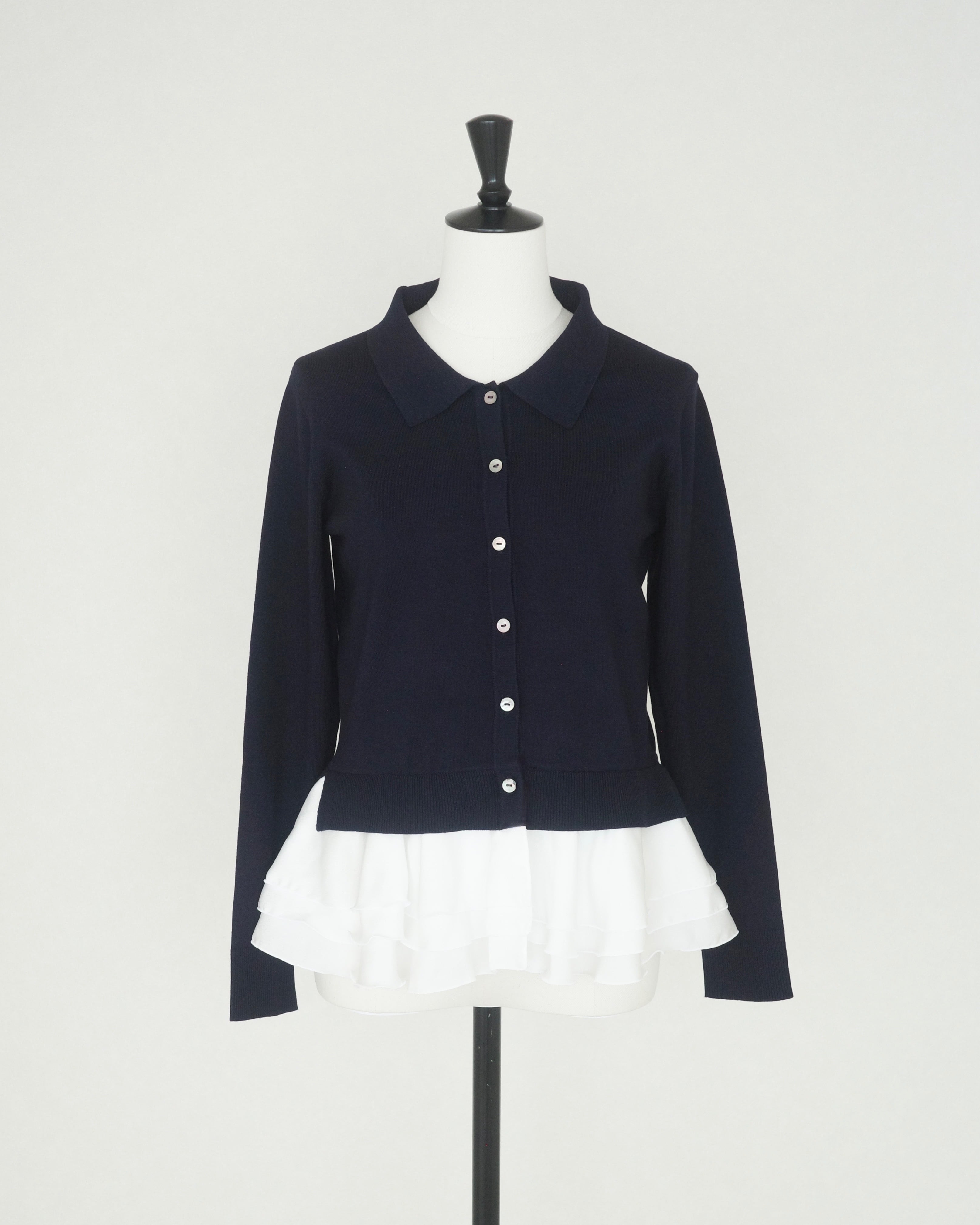 ⭐︎未使用品⭐︎hitomi 小柄peplum knit navy hitomi