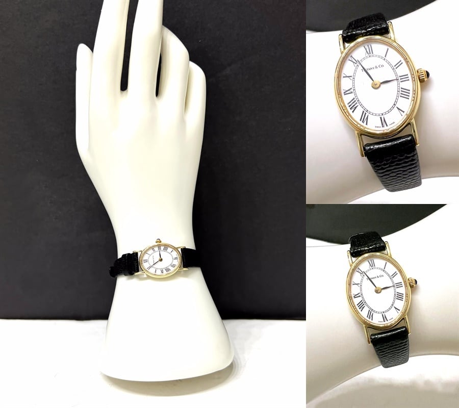 TIFFANY 保証書 ケース付き ティファニー クラシック オーバル 14K YG