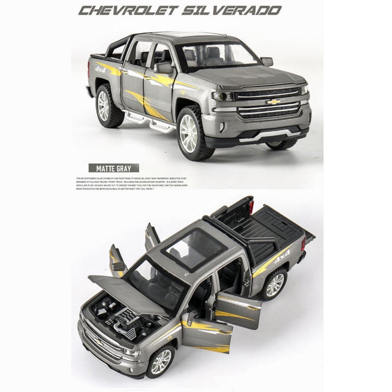 シボレー シルバラード 1/32 ミニカー 全4色 ライト点灯 エンジン