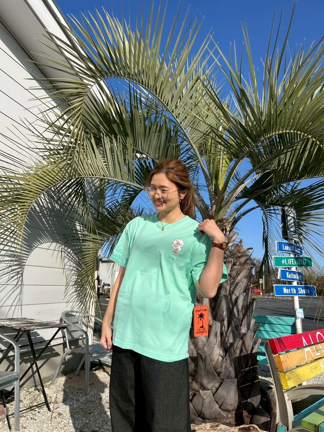 【mapuaコラボ】ワンポイント刺繍ワッペンTシャツ(LIFE isベア) ¥4,500(4,950)