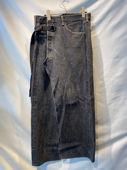 nvetokki   denim wrap skirt