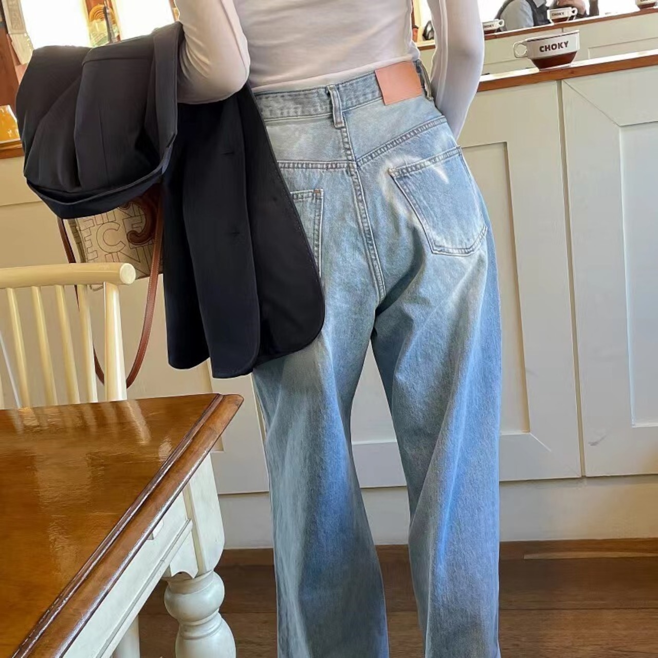 ハートポケットデニムパンツ D1027