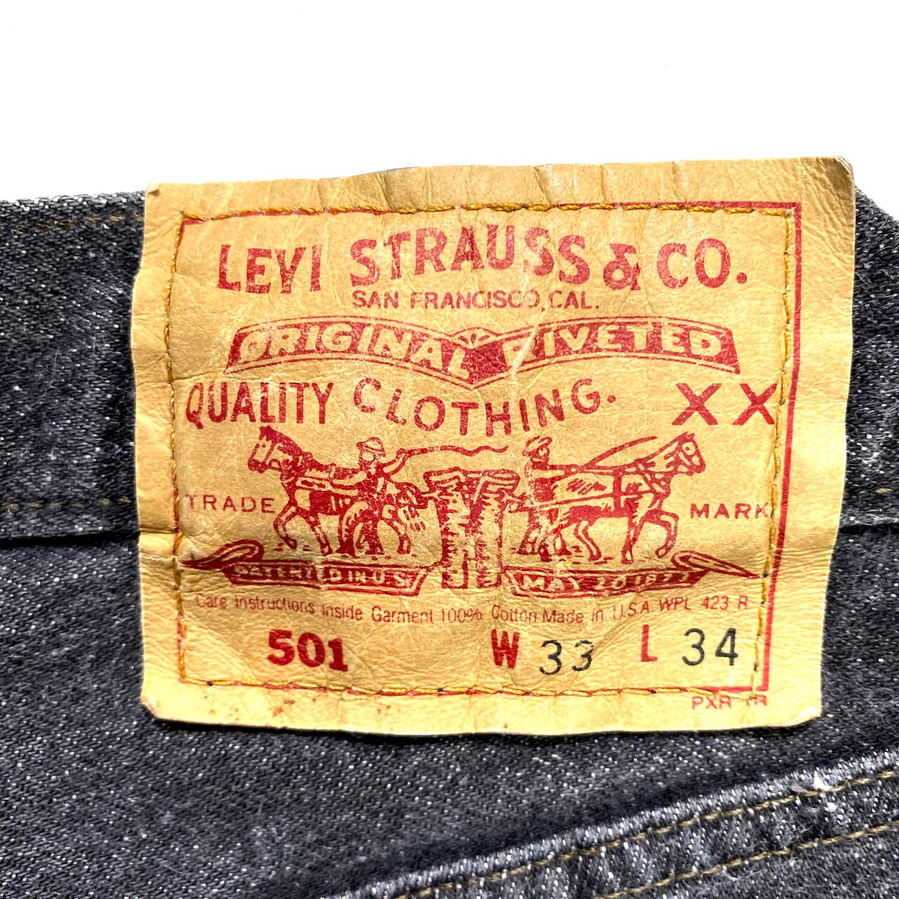 90年代 USA製 リーバイス 501 ストレート ブラックデニムパンツ メンズ 