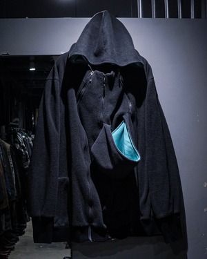 【add (C) vintage】Pocket Gimmick Zip Up Fleece Hoodie