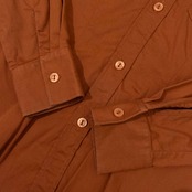 イタリア製 NARA CAMICIE ナラカミーチェ 長袖 ブラウス シャツ 1 /キャメル オレンジ