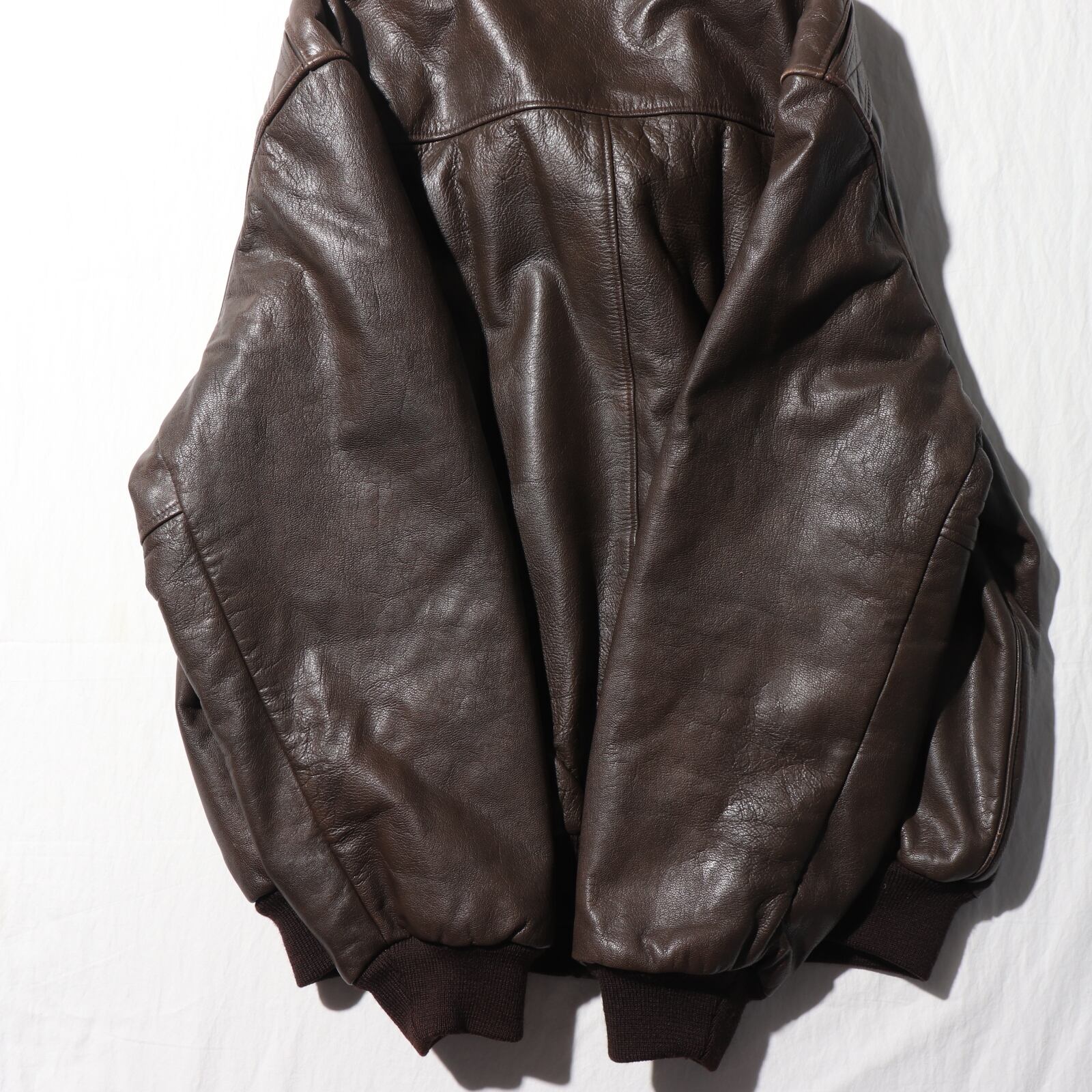 美品 XL USA Thinsulate中綿 エルエルビーン A-2 レザージャケット 