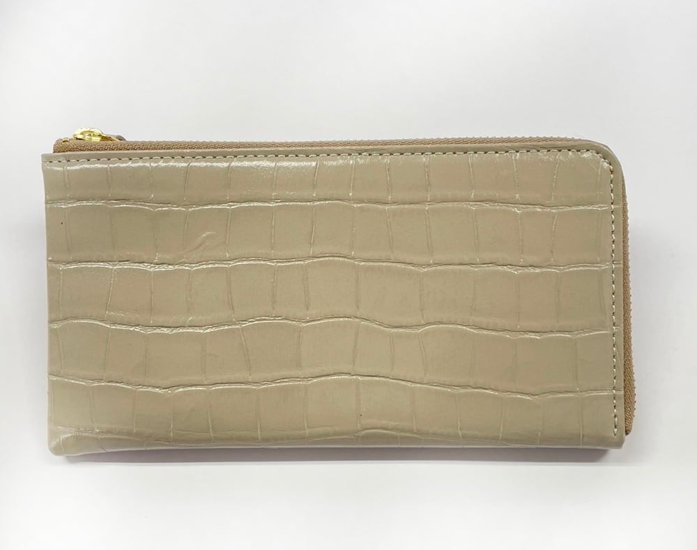 WNI01】 一万円札が折らずに入る最小サイズの長財布「L字束入