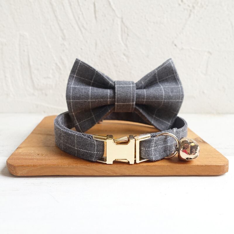 おなまえ猫首輪【グレー×ウィンドペン】