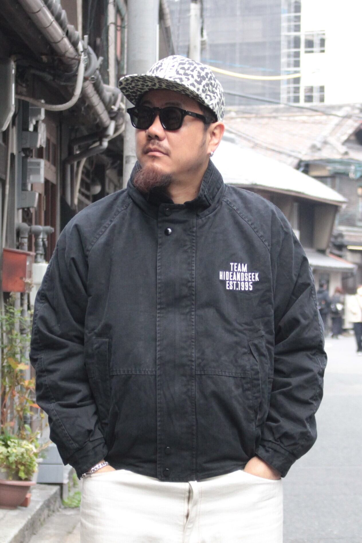HIDE AND SEEK】Washed Sailing Jacket -BLACK （ハイドアンドシーク