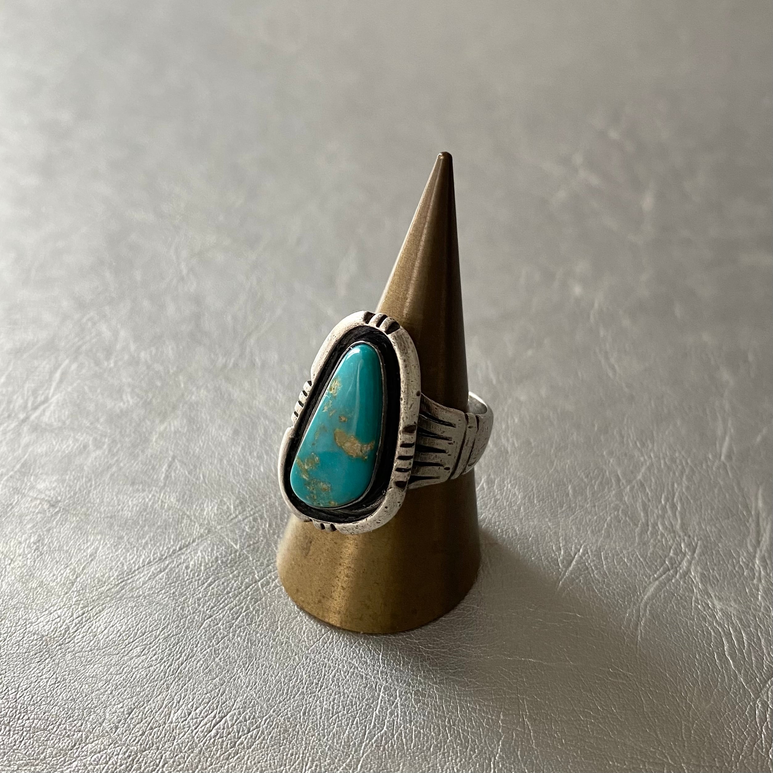 Vintage USA P.sanchez sterling turquoise ring ヴィンテージ