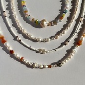 [ orange ] 淡水パール　2wayネックレス［GSN081］