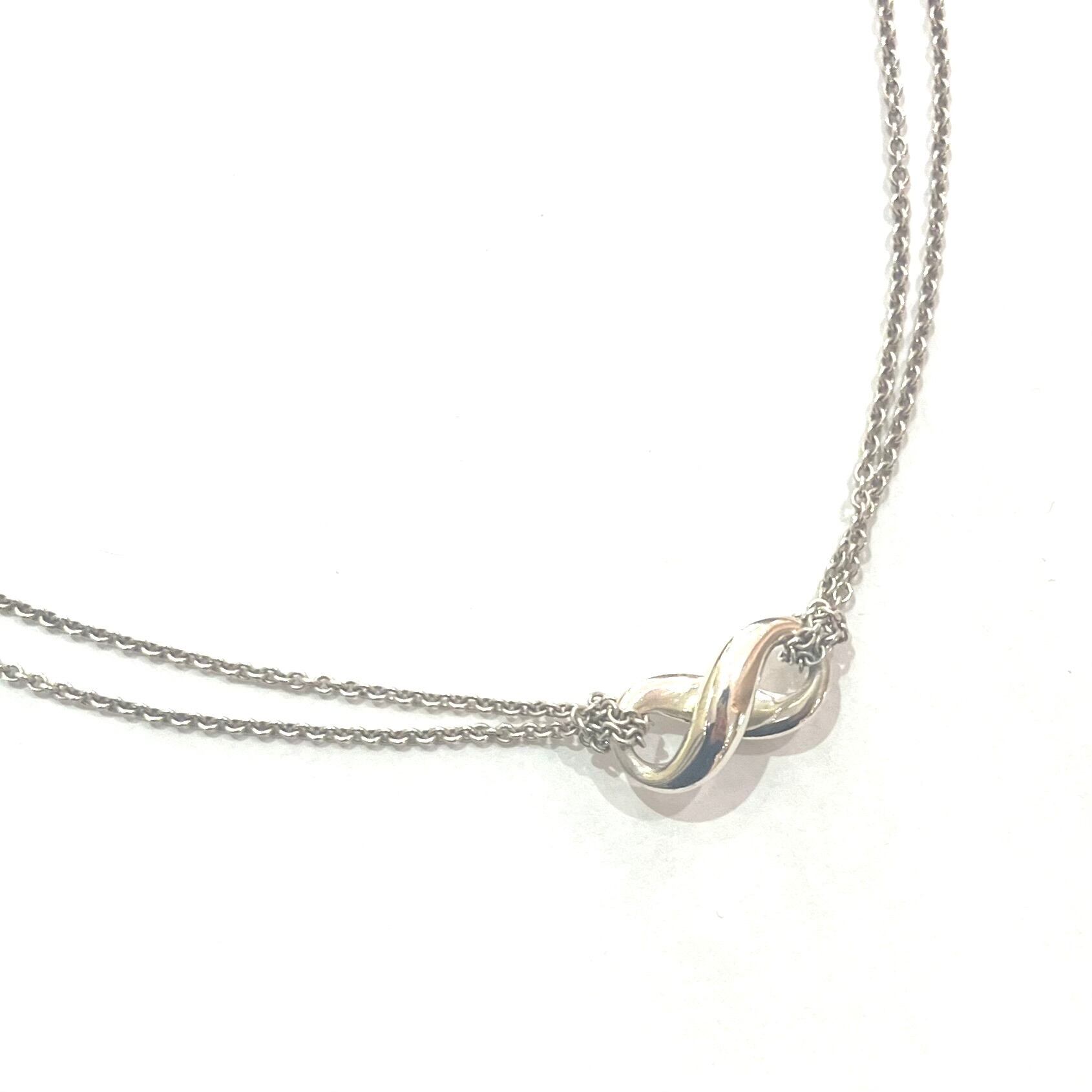 TIFFANY&Co.】2272 Wチェーン 流れるように重なり合う曲線立体