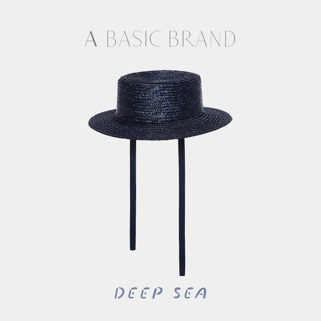 送料無料・即納【A BASIC BRAND 】STRAW HAT / ストローハット ネイビー / ベーシックブランド