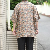 various human pattern linen shirt