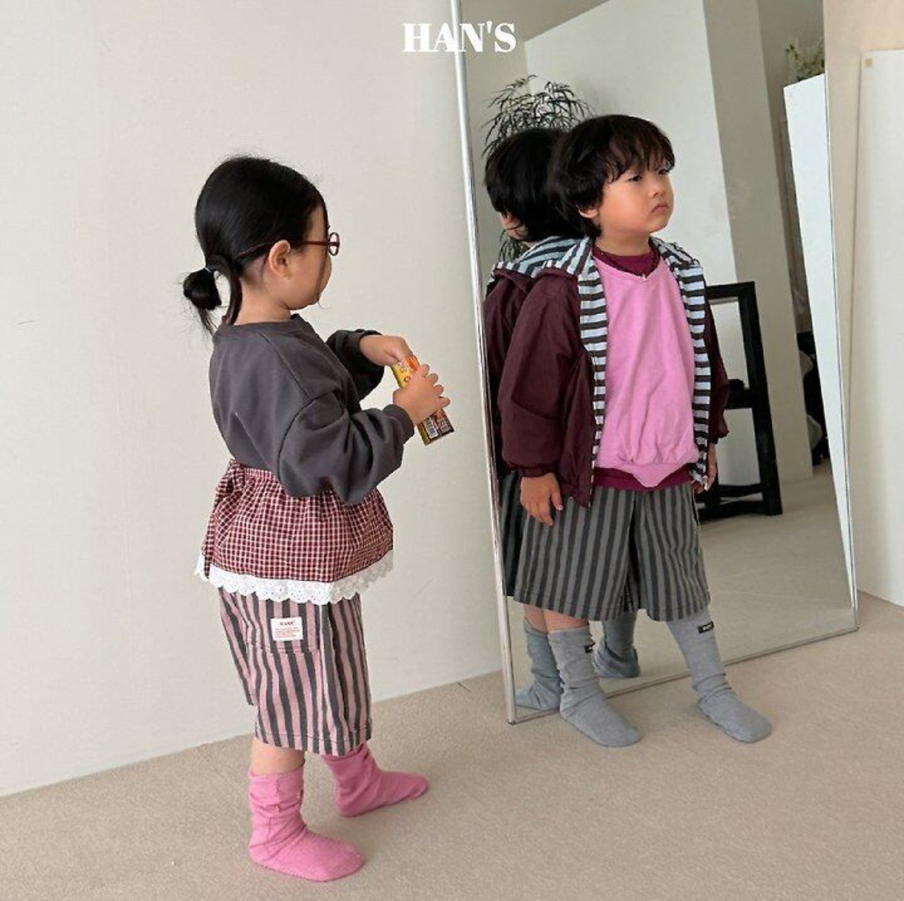 韓国子供服 / 26Autumn / 〖取寄〗Hans / Vスウェット / キッズ服 / ジュニア服 *XS~JM*