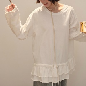 ウエストドロストフリルトップス ・9073