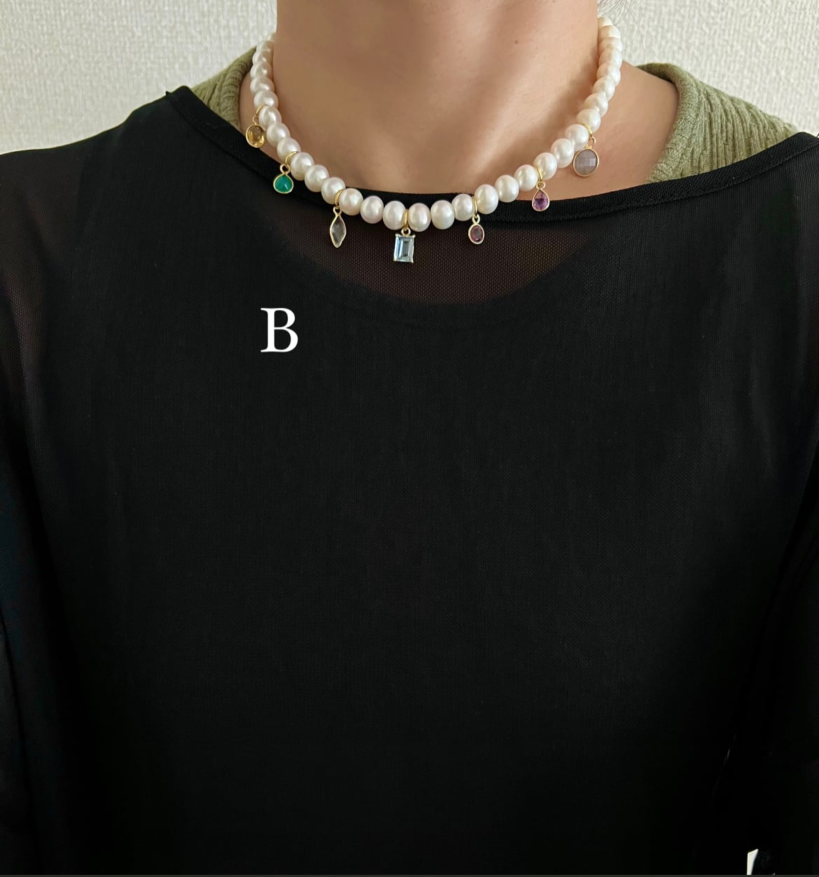 新色【カラー選択】Bijou pearl necklace /ネックレス　パール　真珠