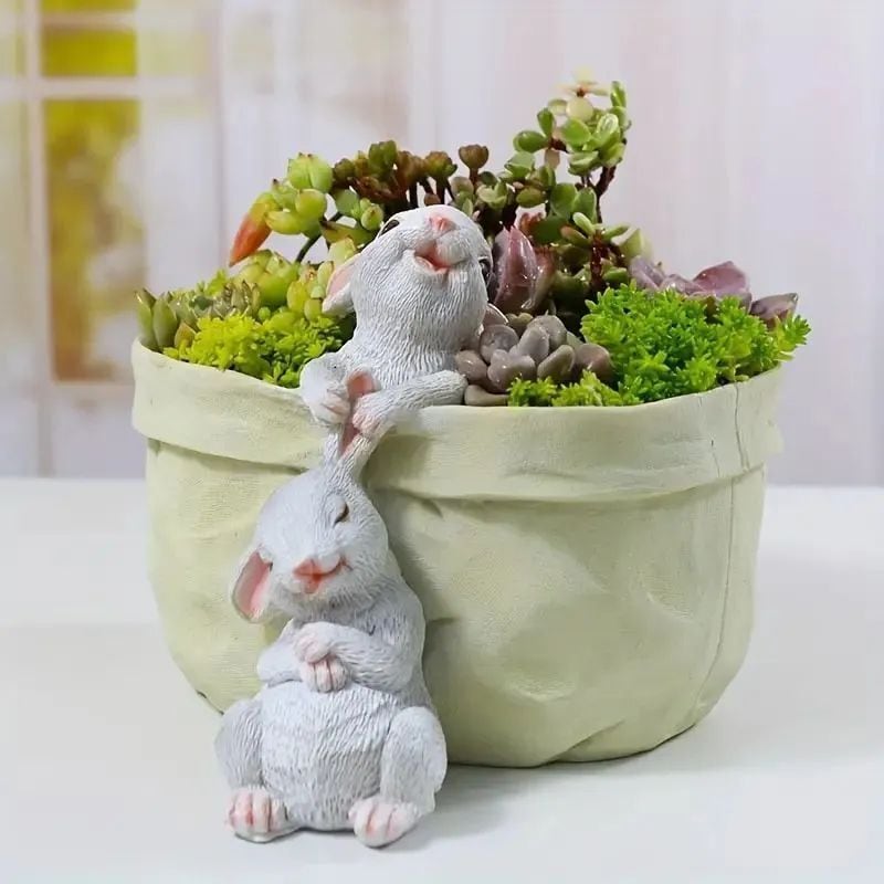 プランター ウサギ 植木鉢 かわいい 小さめ ガーデニング メルヘン