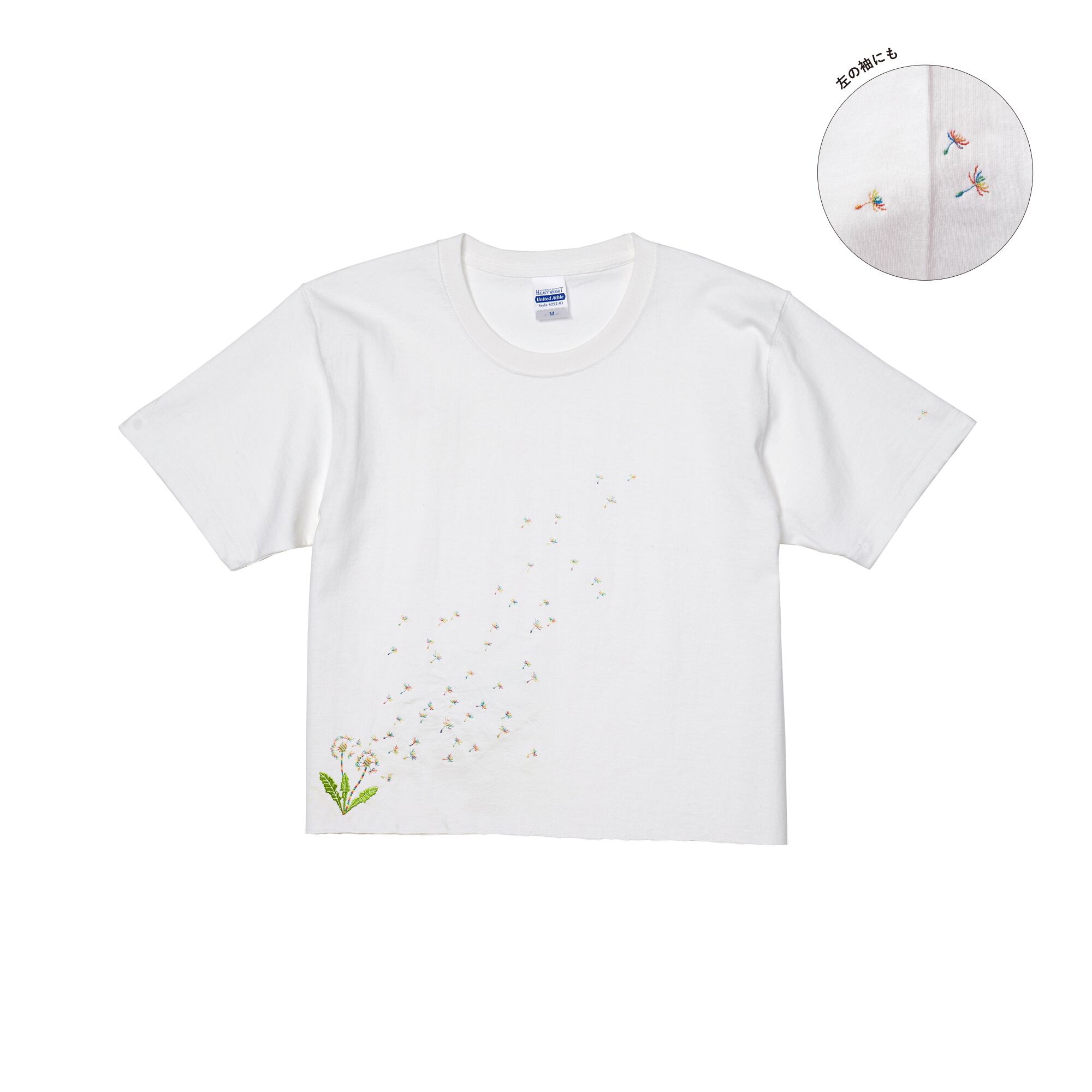 刺繍☆T-shirt/タンポポの綿毛たち