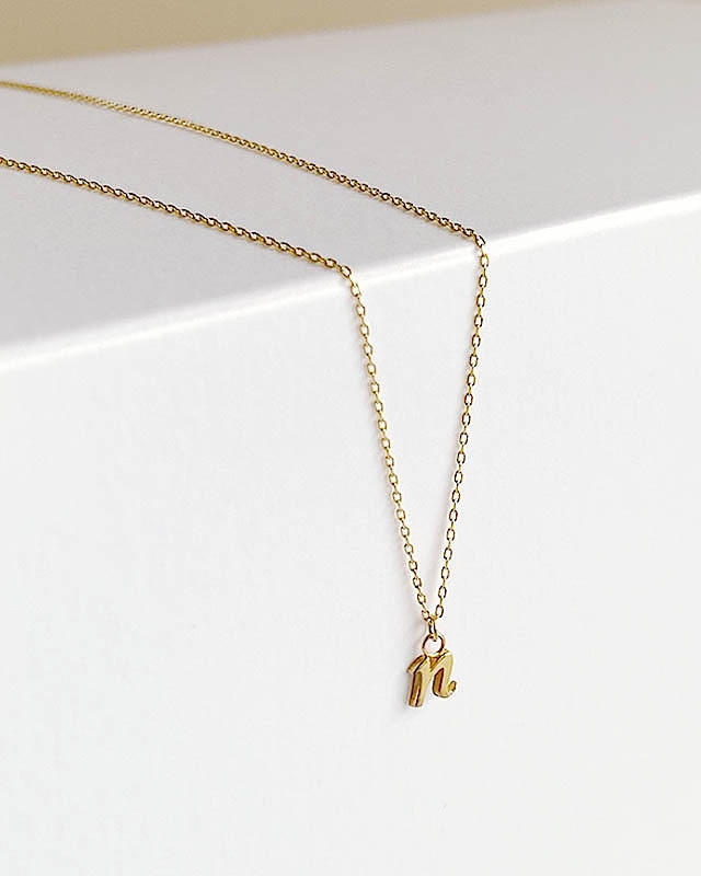 K10 initial  “ n ”  necklace /  Belleza by n