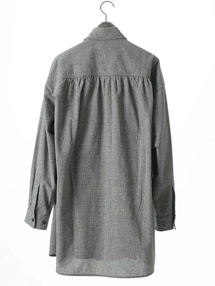 EGO TRIPPING (エゴトリッピング) CHRONOS ロングシャツ / IVORY×BLACK