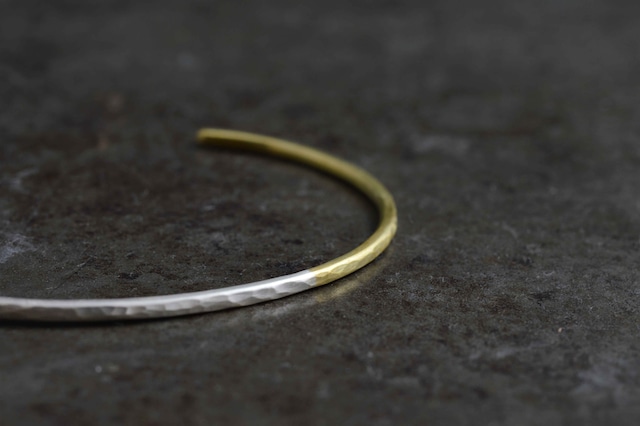 交バングル_2.0mm / silver brass［シルバー真鍮］