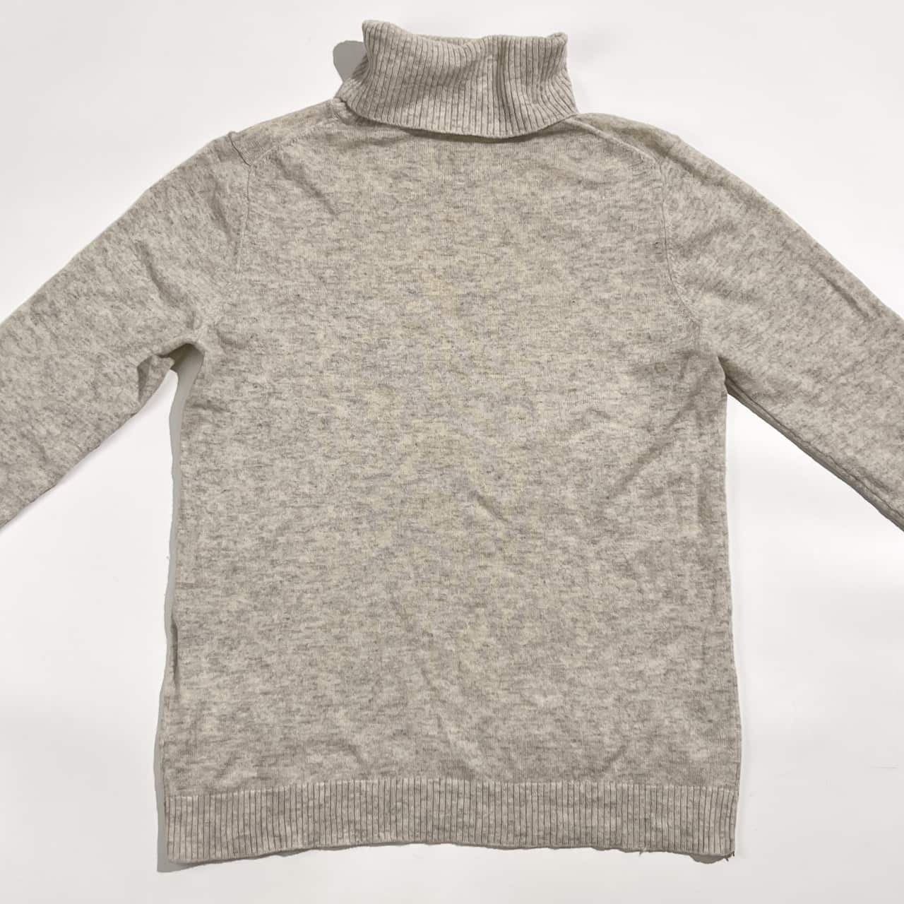 カシミヤ100% la.f... ラエフ タートルネック ニット セーター 2S/ライトグレー系 レディース