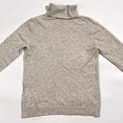 カシミヤ100% la.f... ラエフ タートルネック ニット セーター 2S/ライトグレー系 レディース