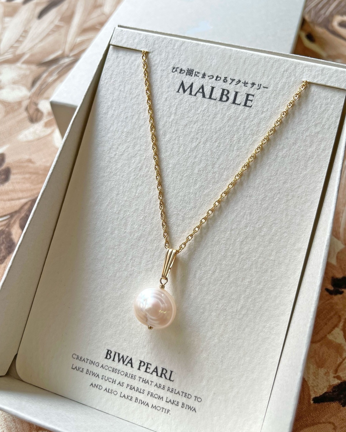 Sun & Moon｜びわ湖の真珠 琵琶パール ネックレス (K14gf) | malble jewels