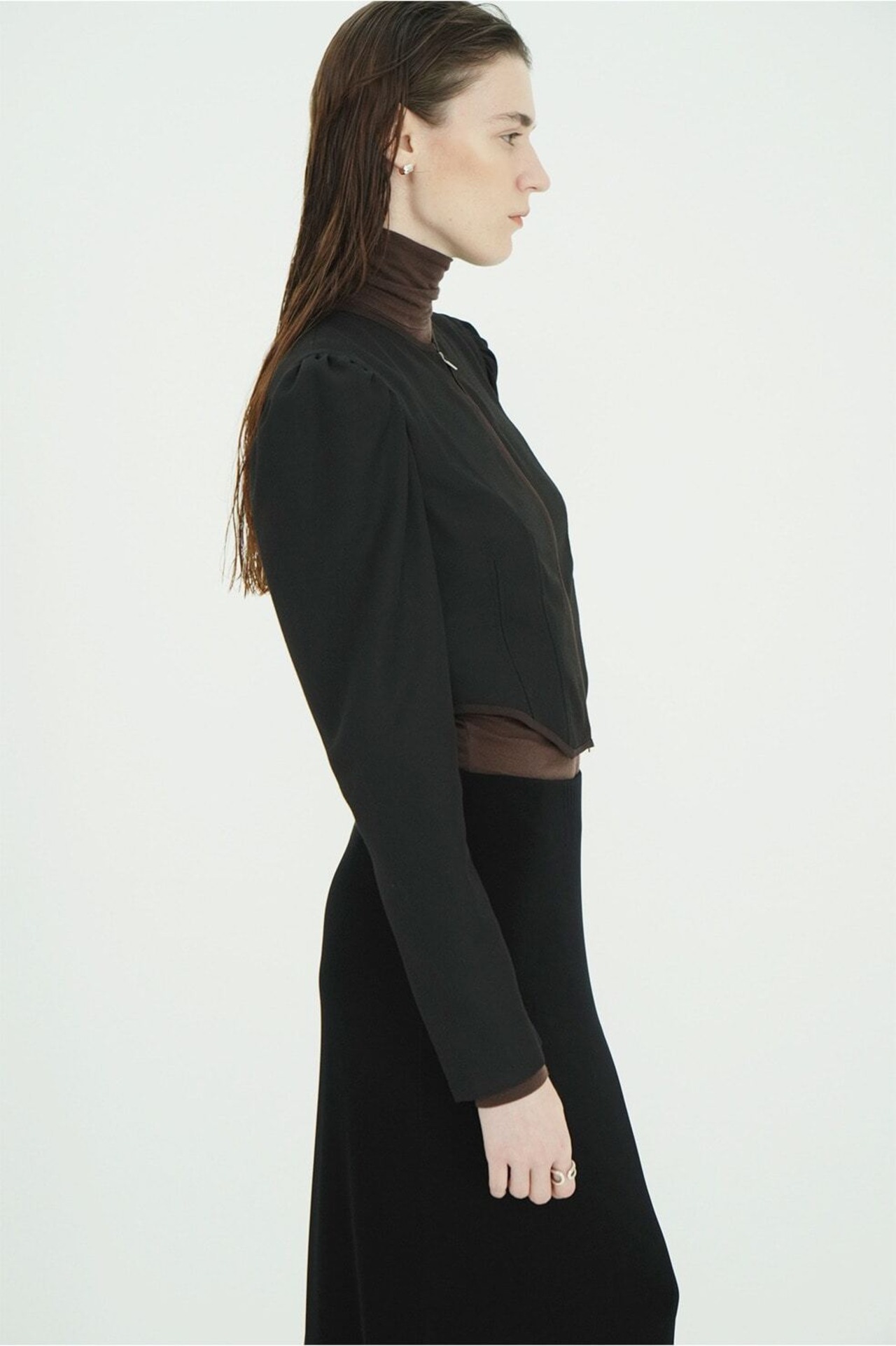 CLANE HERRINGBONE CORSET DETAIL TOPS