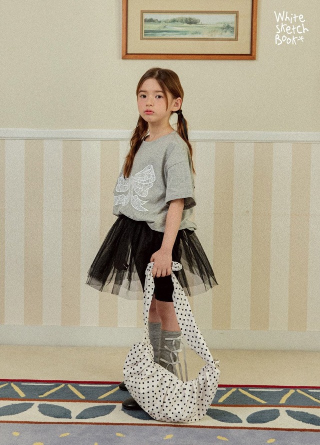 【取寄】white sketchbook｜tutu 5-part leggings｜チュチュ5分丈レギンス｜5-17｜kids&jr｜26 summer