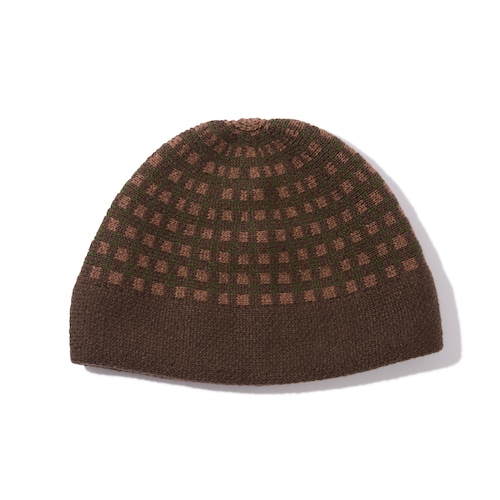 【Diaspora Skateboards】Checkered Single Beanie(Brown)〈国内送料無料〉